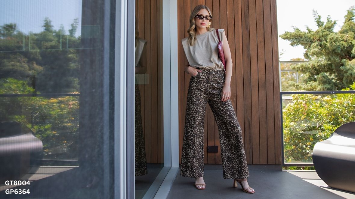 Glamb - Carson Cropped Pants ブルー