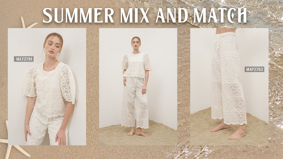Aaron & Amber Lace Smocked Top main image 0